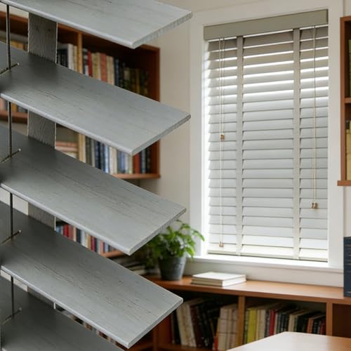 Horizontal Wooden Blinds for Indoor Windows, 34" 27" 44" 48"