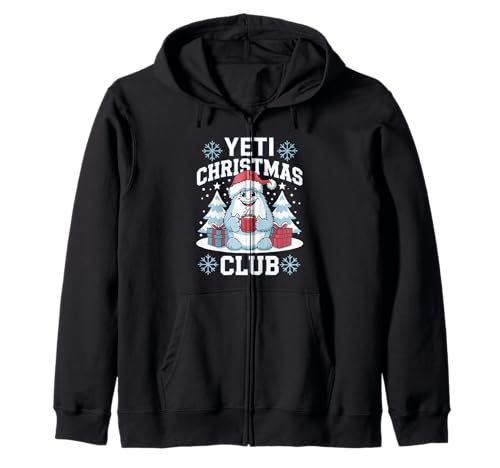 Yeti Christmas Club Funny Holiday Winter Family Matching Zip Hoodie