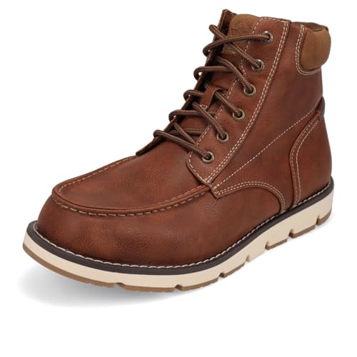 Image of DOCKERS Mens Davis Rugged Casual Tumbled Leather Moc-Toe Boots