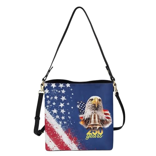 Image of HUGS IDEA Boho Bags for Women Leather Handbag Shoulder Bucket Crossbody Purse