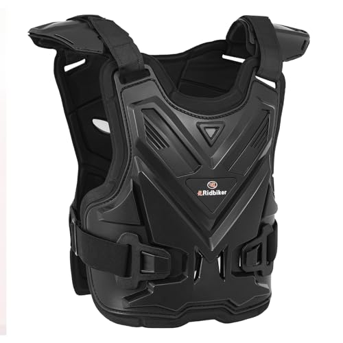 Motorcycle Body Armor Vest Dirt Bike Chest Protector with Back Support & Breathable Mesh Motocross Gear for MTB Off-Road Racing Mountain Bike