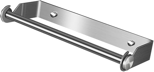 VILLCASE 1 rollo dispensador de toallas de acero inoxidable para montaje en inodoro baño barra de almacenamiento útil para puertas individuales disponible en Yaxa Guatemala