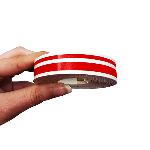 4R Quattroerre.it 10509 Trim Stripes Bandes Adhésives Doubles pour Voitures, Rouge, 11 mm x 10 MT