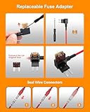 Range Tour Dash Cam Hardwire Kit, Hard Wiring Kit for Car Cam with Mini USB Port 4m Car Charger Power Cord 12V/24V to 5V Charger Cable with 4 Power Fuses Tap Adapters for Dashcam GPS etc - Image 8