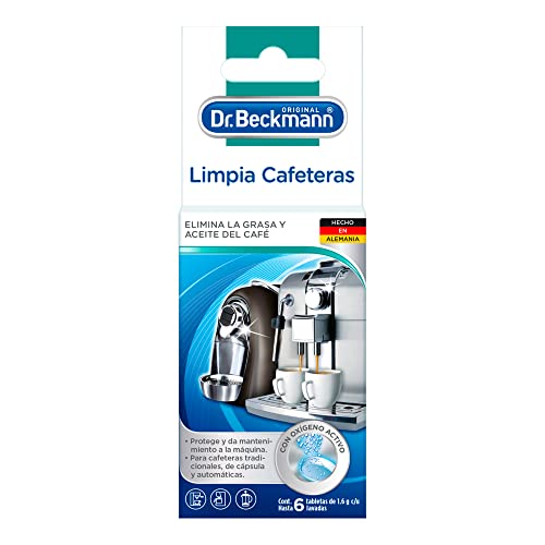 Reviews de Costo de Cafetera del mes. 48 Dr. Beckmann, Limpia Cafeteras, Elimina Grasa y Aceite del Café, Cafeteras Tradicionales, de Cápsula y Automáticas, con Oxígeno Activo, Calidad Alemana, Caja con 6 Tabletas