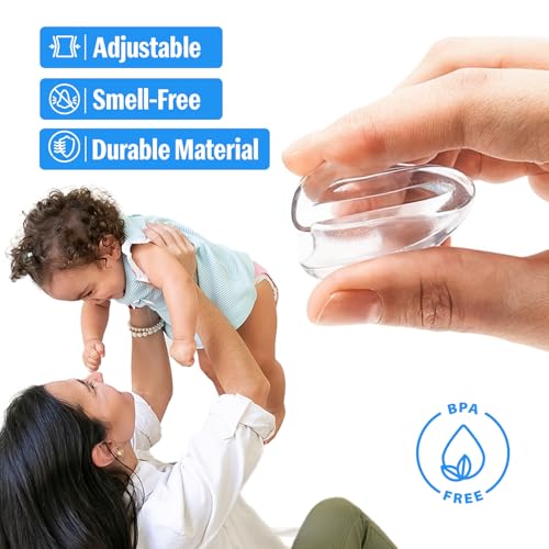 Image of AutoStory Corner Protector for Baby Side Table Edge Kids Sharp Edges Corners Furniture Protectors Guards Proofing Safety Products Home Safe Non-Toxic Child-Friendly Silicon L-Shape Pack of 4