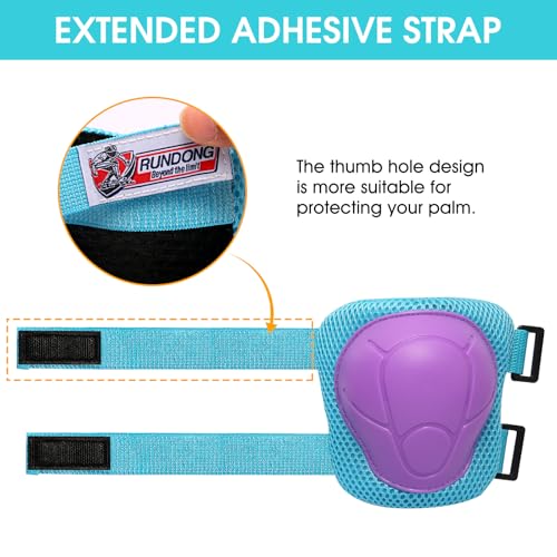 Kit de protección deportivo con muñequeras y rodilleras para niños activos 3