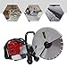 52cc Concrete Cutter Saw, 2 Stroke Circular Saw Concrete Wet Saw Cutter, Gas Powered Cement Masonry Concrete Cut off Saw Cutting Tool w/14in Blade for Granite, Brick, Porcelain, Reinforced Concrete