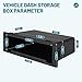NuIth Dash Storage Pocket, Universal Fit Car Radio Storage Box, Single Din Dashboard Organizer, Dash Pocket Organizer Kit for Jeep Ford Mazda Stereo Holder