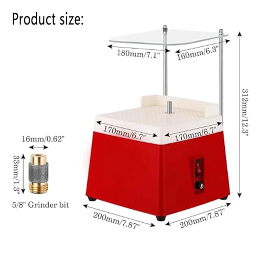 Molinillo de vidrio de 65W con broca de 5/8 para proyectos de bricolaje 6