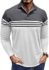 Camisa Polo de Manga Larga a Rayas con Bloques de Color para Hombre MorwenVeo 2