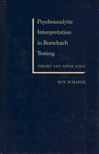 Psychoanalytic Interpretation in Rorschach Testing 0205101577 Book Cover