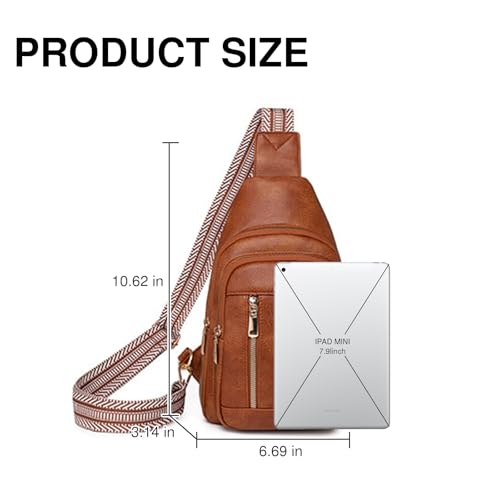YYW Crossbody Bag for Women Sling Bag Leather Cross Body Chest Purse Handbag3