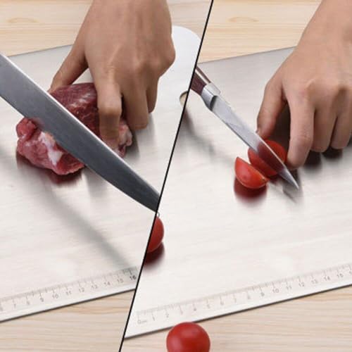 Planche à découper en acier inoxydable anti-bactérienne pour viande et bébé
