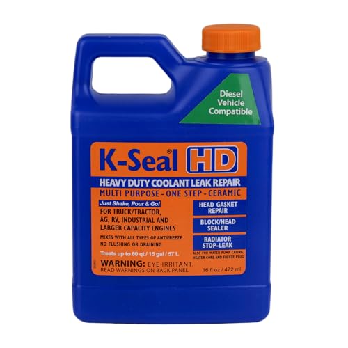 K-Seal ST5516 Heavy-Duty Multi-Purpose One Step Permanent Coolant Leak Repair, 16 oz, Pour and Go, Mixes with All Antifreeze, No Flushing Required