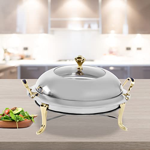 ACROSSPART Chafing Dish 3 Liter Speisewärmer Warmhaltebehälter Wärmebehälter für Haushalt Buffetwärmer Wärmebehälter für Speisen Essen Warmhalten Behälter für Buffets Familienfeiern – Bild 3