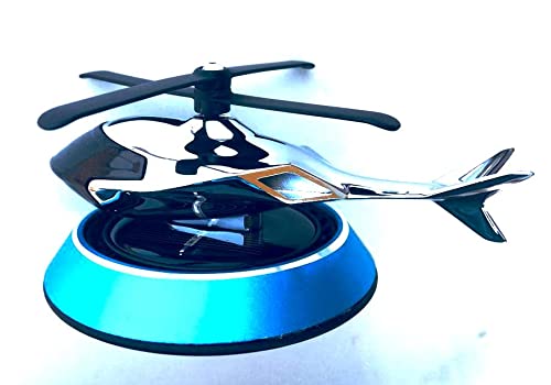 YOURKARTS.COM Stylish AEROPLANE KING DESIGN working on Solar Power with 360 Degree Rotation for Car Dashboard Air Freshener Perfume, with Organic Fragrance. (BLUE KING)