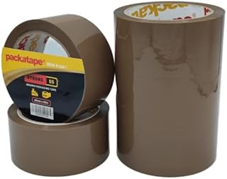 Packatape Packing Tape Strong 5 Rolls Brown Packaging Tape 48mm x 50m Ideal for Parcel, Packing, Packaging, Storage Cardboard Boxes