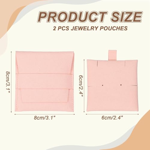 Bolsas de microfibra para joyas sourcing map de 8x8 cm pequeñas de sobre para collares 3