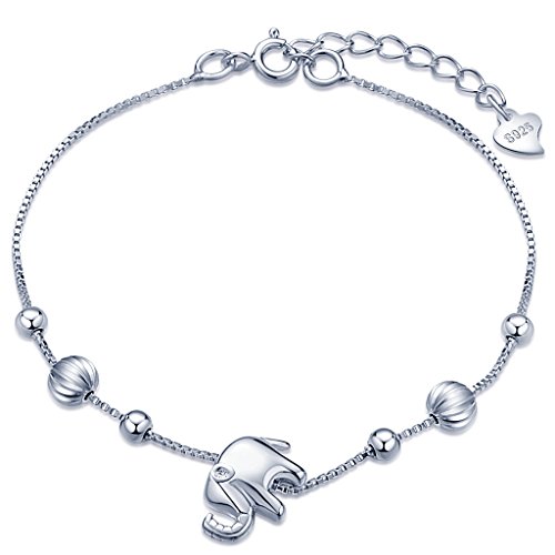 Infinite U - Pulsera para mujer, plata de ley 925, ajustable, diseño doble con...