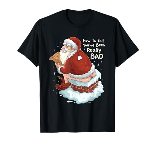 Pooping Santa Wirklich böse Böse Liste Geschenke Weihnachten T-Shirt