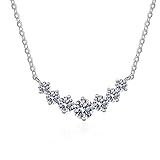 WZPKJH Collar de moissanite de Oro de 18k, Gargantilla Estilo Sonrisa, Elegante Pieza de joyería para Mujeres