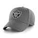 OTS NFL Oakland Raiders Comer Center Stretch Fit Hat, Charcoal, Large/X-Large