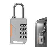 Candado de Combinación,Candado de Seguridad de 4 Dígitos Resistente y Reconfigurable - De Aleación De Zinc Para Exterior De Alta Resistencia,Para Hogar, Escuela, Gimnasio, Equipaje, Cajas, Bol