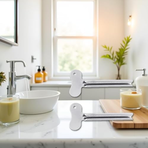 Zahnpasta-Quetscher aus Edelstahl, für Haarfärbemittel, langlebig, für Sicherheit im Badezimmer, 5 Stück