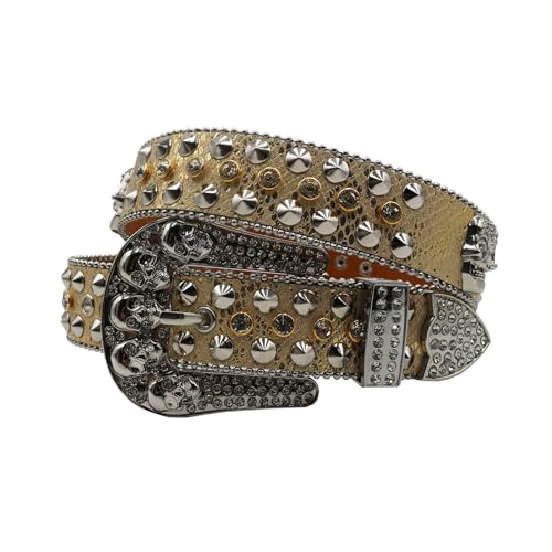 Grommet Waist Belt Studded Buckle Encrusted Crystal Belly Chain For Casual Wear For Women And Men Shining Rhinestones