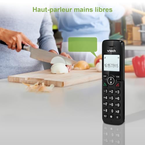 VTECH CS2000 Schnurloses DECT-Telefon für zu Hause, mit Blocker für unerwünschte Anrufe, Lange Reichweite zuverlässig bis zu 300 m, Anruferkennung, Anruf in Warten