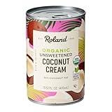 Roland Foods Organic Unsweetened Coconut Cream, Specialty Imported Food, 13.52 Ounce Can, Pack of 1
