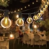 LED Lichterkette Außen, LFFG 45M 75+2 G40 Lichterketten Glühbirnen IP45 Wasserdicht Bruchsicher Garten Lichterkette Strombetrieben für Weihnachten Balkon Hinterhof Hochzeit Party Dekoration Warmweiß