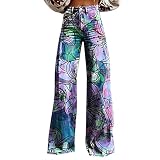 Wide Leg Jeans Petite Woman Ribcage Straight Ankle Women's Jeans Ribcage Women Women's Embroidered Flower Hollow Bellbottom Leggings for Women Purple-e Large