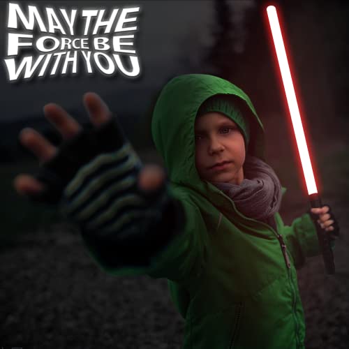 Oomyeh 2 In 1 Dueling Lightsaber Alloy Handle 7 Colors With 3 Modes Light Saber Type-C Rechargeable Lightsaber For Kids And Adults Children's Day (2 Pack Black) #TOP2