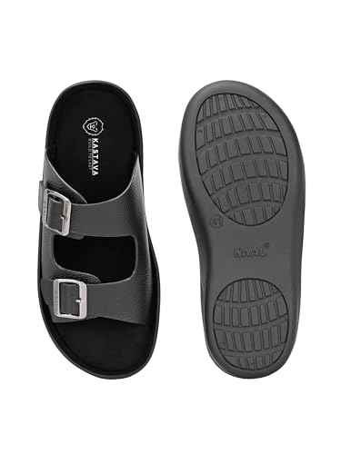 Image of KASTAVA KS 117 Comfortable Premium Synthetic Casual Sandals | Adjustable Buckle Closure | Lightweight Everyday Wear Sandals for Men