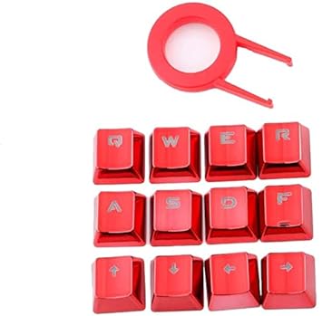 HUO JI 12 Keys PBT Keycaps Backlit, OEM Profile Keycap Set, for Cherry MX Mechanical Gaming Keyboard, Translucent Layer, FPS and MOBA Gaming, with Key Puller
