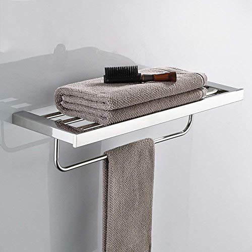 Porte-serviettes étagère inoxydable pliant pour stopper l'encombrement mural - 2