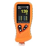 Paint Thickness Gauge, XRCLIF Car Coating Thickness Meter for Magnetic Metal & Non-Magnetic Metal, Coating Depth Gauge with HD Screen/Voice Broadcast/Measurement Trend Chart Function Yellow