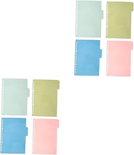 Tofficu 40 Conjuntos De Índices De Inserção De Guias Divisoras De Fichário Divisórias Inseríveis Divisórias De Notebook Com Abas Divisórias De Página Abas Para Fichários Divisórias De