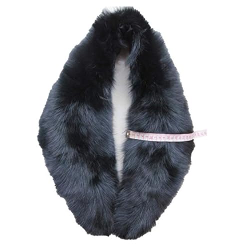 XUYUZUAU Women's Genuine Fox Hair Collar Wrap Fall Winter Neck