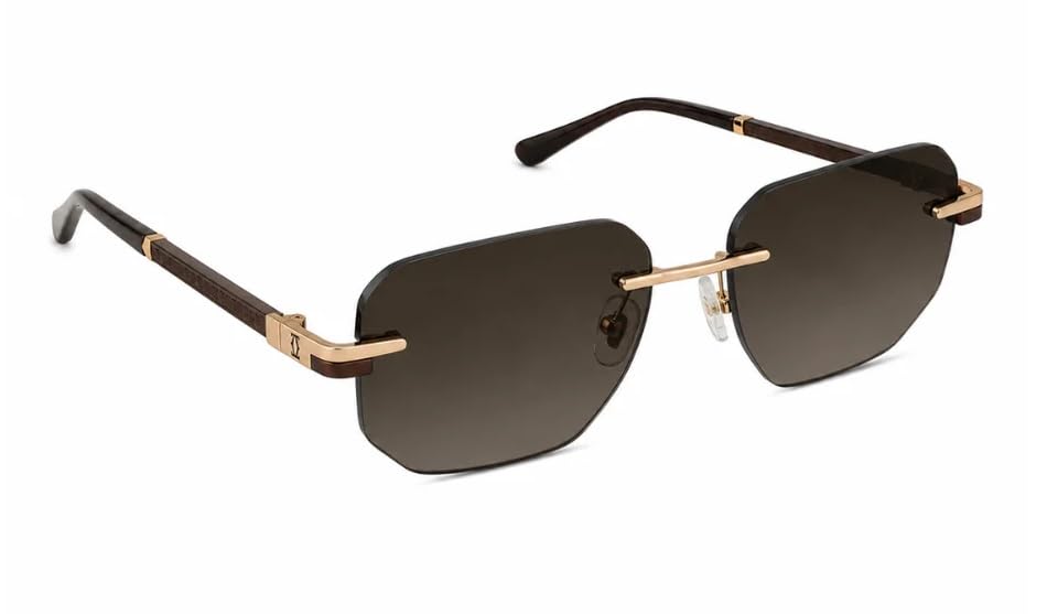 Venta Metalic Grey Rimless Premium Polarized Sunglasses for Men & Women UV400 Protection, Anti Glare Lens, Stylish Classic Fashion Eyewear for Driving, Outdoor & Travel (Grey)-image-4