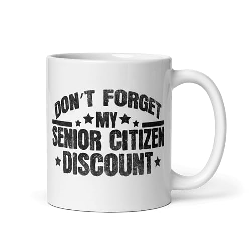Ceramic Coffee Mug 11 oz Funny Senior Citizen Gift
