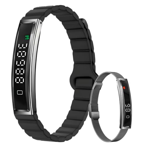 Pedometer Step Counter Fitness Tracker Bracelet with Time Display, Accurate Steps Calories and Distance Tracking, Heart Rate and Sleep Monitor, IP68 Waterproof Slim Activity Band for Women and Men