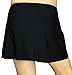 Gabrielle-Aug Women's Solid Black Sports Skirt Bottom Swimsuit(FBA) (18, Black)