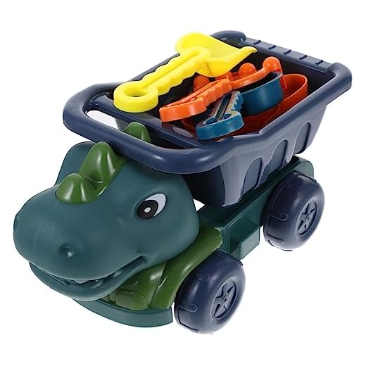 Gogogmee 1 Conjunto Quadriciclo Peneira De Areia De Plástico Brinquedo De Criança Brinquedos De Praia De Dinossauros Brinquedos Infantis Ao Ar Livre Carro Filho Balde De Praia