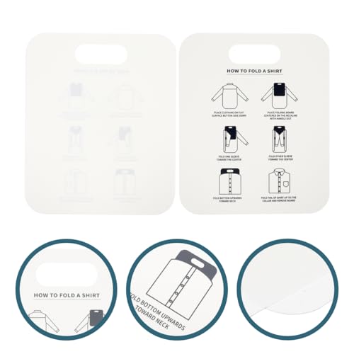 TOPBATHY 2 StüCk Faltbrett FüR Kleidung, Hemden-Faltbrett Aus Pp, Praktisches Klappbrett FüR T-Shirts, Pullover Und Hoodies, Platzsparendes WäSche-Faltwerkzeug FüR Zuhause Und Reisen