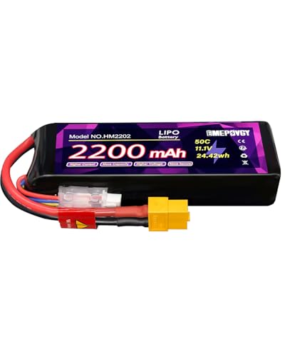 Batería Lipo 11.1V 3S 2200mAh 50C con conector XT60 para aviones teledirigidos y drones