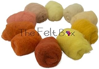 The Felt Box Carded Wool Needle Felting Wool Shade Pack Rolls 100g 3.5 Oz (Grey Rolls)
