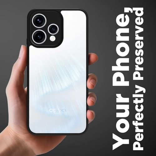 Image of RIGGEAR Shockproof Sleek Hybrid Armor Back Cover Case for Oppo Reno15, Reno 15 5G (Clear PC + Black TPU Bumper)